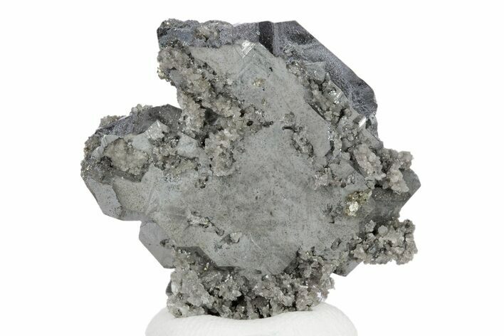 Metallic Bournonite Crystal with Pyrite and Quartz - Bolivia #248466